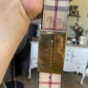 Burberry Dark Brown Leather Belt